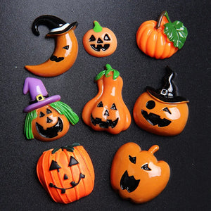 10pcs Halloween Pumpkin Resin Patch for DIY Crafts R59
