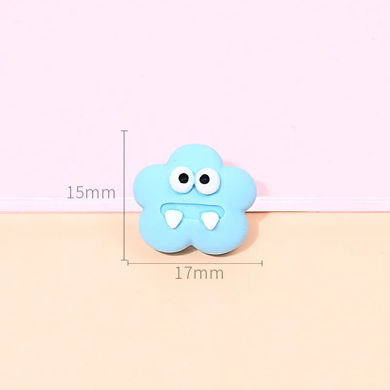 10pcs Halloween Monster Resin Patch DIY Phone Hair Earrings Charms