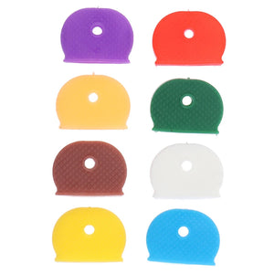 10pcs Random Hollow Rubber Soft Key Locks Keys Cap Key Covers Topper Keyring