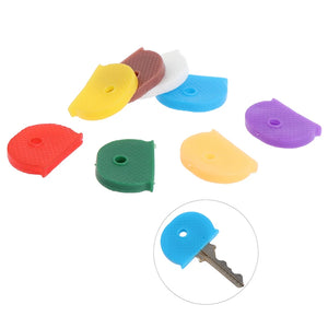 10pcs Random Hollow Rubber Soft Key Locks Keys Cap Key Covers Topper Keyring