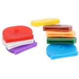 10pcs Random Hollow Rubber Soft Key Locks Keys Cap Key Covers Topper Keyring