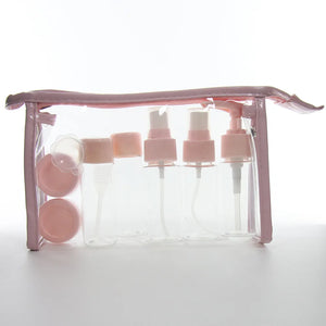 10pcs Mini Cosmetic Face Cream Bottles Set, Travel Kit Accessories