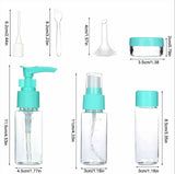 10pcs Mini Cosmetic Face Cream Bottles Set, Travel Kit Accessories