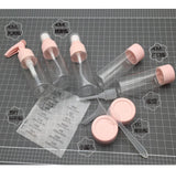 10pcs Mini Cosmetic Face Cream Bottles Set, Travel Kit Accessories