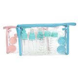 10pcs Mini Cosmetic Face Cream Bottles Set, Travel Kit Accessories