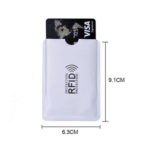 10pcs RFID Shielding Bag Aluminum Foil Anti-Degaussing Card Cover