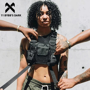 BYBB'S DARK Hip Hop Streetwear Men Tactical Shoulder Bags Chest Rig Bag