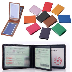 Driver Holder Pu Leather Cover Car Driving Documents Business Id Pass Wallet
