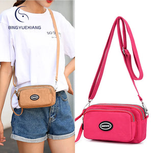 11 Colors Nylon CrossBody Bag for Women Waterproof Shoulder Messenger Bag
