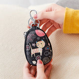 11 Colors Painted Women Girls Key Bag PU Leather Key Wallets
