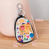 11 Colors Painted Women Girls Key Bag PU Leather Key Wallets