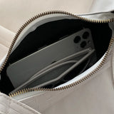 Crocodile Pattern Girls Underarm Bags PU Leather Zipper Handbags For Lady