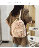 11 Inch Women Backpack, Cute Animal Print Schoolbag for Teenager