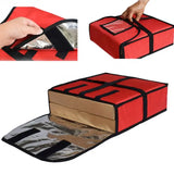 11 Inches Insulated Pizza Bag Waterproof Case Food Storage 33 x 33 x 11 cm