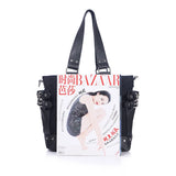 Canvas Rivet Large Tote Bag Lady Shoulder Bag