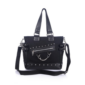 Canvas Rivet Large Tote Bag Lady Shoulder Bag