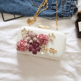 Women Flowers Clutch Bag Lady Evening Bag