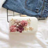 Women Flowers Clutch Bag Lady Evening Bag