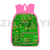 16 Inch Electronic Chip Backpack Schoolbag Anime Pink Bookbag Laptop