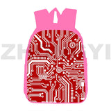 16 Inch Electronic Chip Backpack Schoolbag Anime Pink Bookbag Laptop