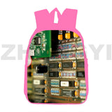 16 Inch Electronic Chip Backpack Schoolbag Anime Pink Bookbag Laptop