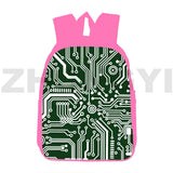 16 Inch Electronic Chip Backpack Schoolbag Anime Pink Bookbag Laptop