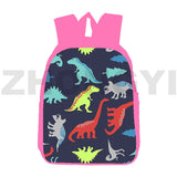 12/16 Inch Dino Beer Kvass Backpack Women Canvas Student Lady Book Pack