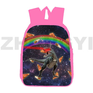 12/16 Inch Dino Beer Kvass Backpack Women Canvas Student Lady Book Pack