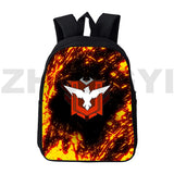 12/16 Inch Fire Garena Anime Nylon Bags Kids Cartoon Mens Book Bag