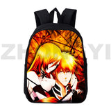 12/16 Inch Bleach 3D Print Backpack Kurosaki Ichigo Canvas School Bags