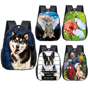12 Inch Animal Small Backpack Kids School Bag