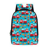 12 Inch Cartoon Engineering Vehicle Backpack for Kids