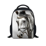 12" Kids Backpack Horse Kindergarten Bags Boys Girls Mochila Infantil