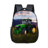 12 Inch Farm Tractor Print Kids Backpack