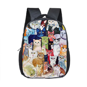12" Galaxy Angel Cat Backpack for Kids