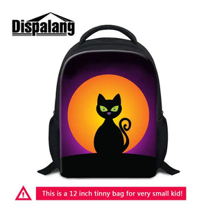 12 Inch Mini Backpack Kid Girl Polyester School Bags Animal Cat Printing