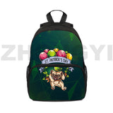 12 Inch Mini Bag Anime St Patrick's Children's Backpacks Children Irish Clover K