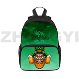 12 Inch Mini Bag Anime St Patrick's Children's Backpacks Children Irish Clover K