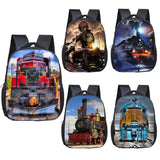 12 Inch Steam Locomotive Train Toddler Backpack School Bag Boys Girls Kindergart