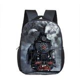 12 Inch Steam Locomotive Train Toddler Backpack School Bag Boys Girls Kindergart