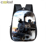 12 Inch Steam Locomotive Train Toddler Backpack School Bag Boys Girls Kindergart