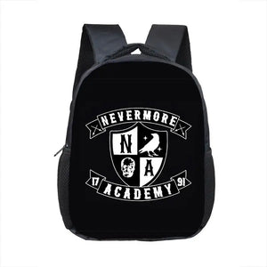 12 Inch Wednesday Addams Backpack for Nevermore Academy Kids