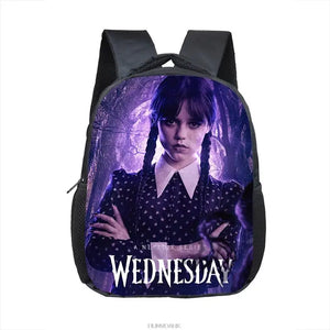 12 Inch Wednesday Addams Backpack for Nevermore Academy Kids