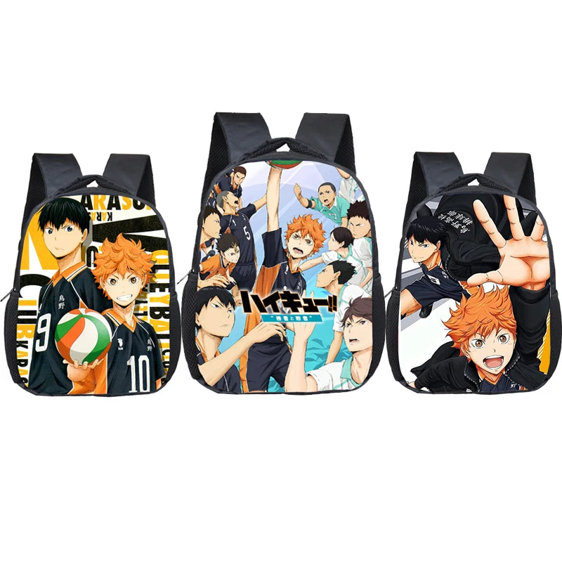 12" Anime Volleyball Schoolbag Boys Girls Sun Xiangyang Commute Bags