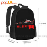 Will Power Indycar Racing Backpack Large Capacity Training Sports Bag