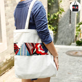 Ethnic Patchwork Shoulder Bag Women's Handbags Purse Canvas Shopping