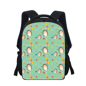 12" Hedgehog Printed Kids Backpack for School
