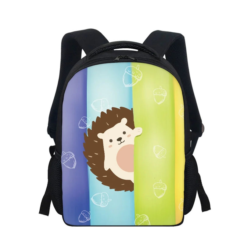 12" Hedgehog Printed Kids Backpack for School