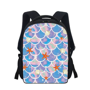 12" Kids Small School Backpack Fish Tail Print Boys Girls Kindergarten Bag