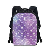 12" Kids Small School Backpack Fish Tail Print Boys Girls Kindergarten Bag